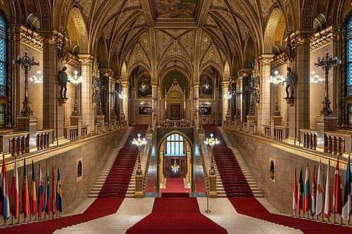 Parliament interior, Budapest, Hungary